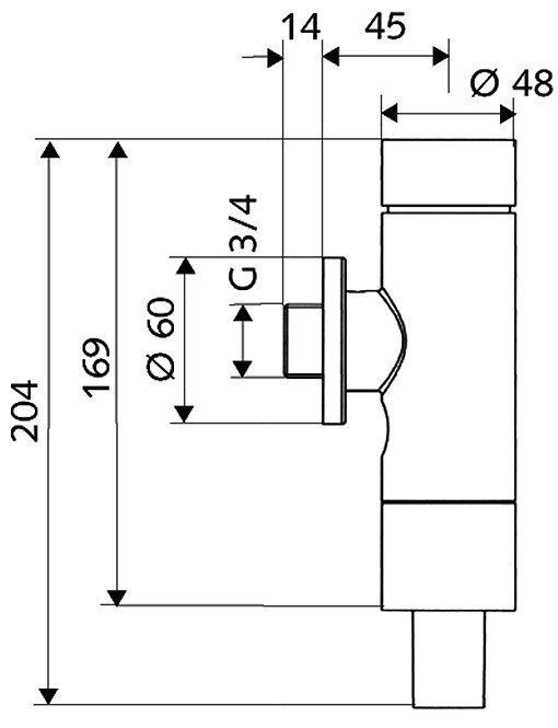Кран смывной нажимной для унитаза Schell Schellomat Basic, 022470699