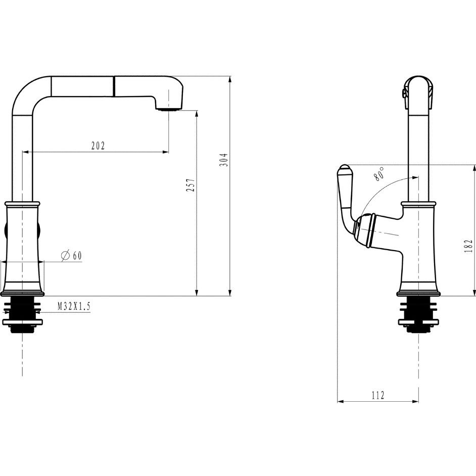 Смеситель для мойки Vivi Felice 0519 Cromo