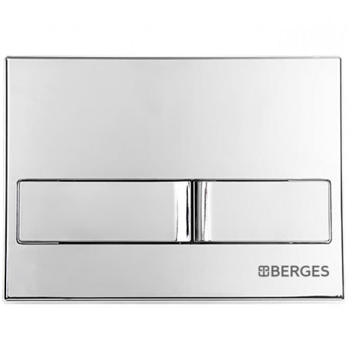 Комплект Berges Novum, кнопка L3 хром глянец, унитаз Ego XL Rimless, сиденье Toma Slim, 043203