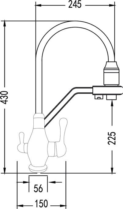 Смеситель для кухни с гибким изливом под фильтр Rose, R858L