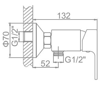 Смеситель для душа Ledeme L2003