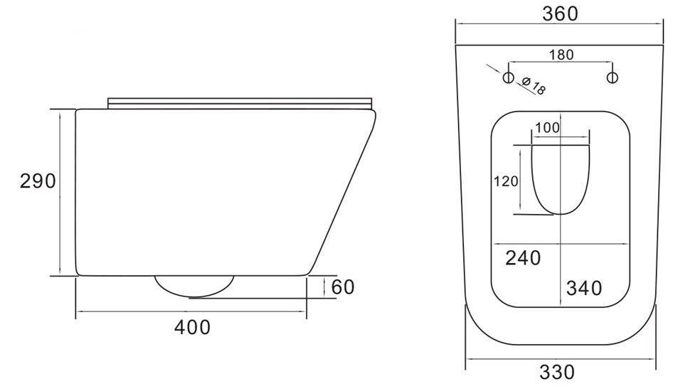 Унитаз подвесной безободковый Vincea Q-Line, VT1-12MG