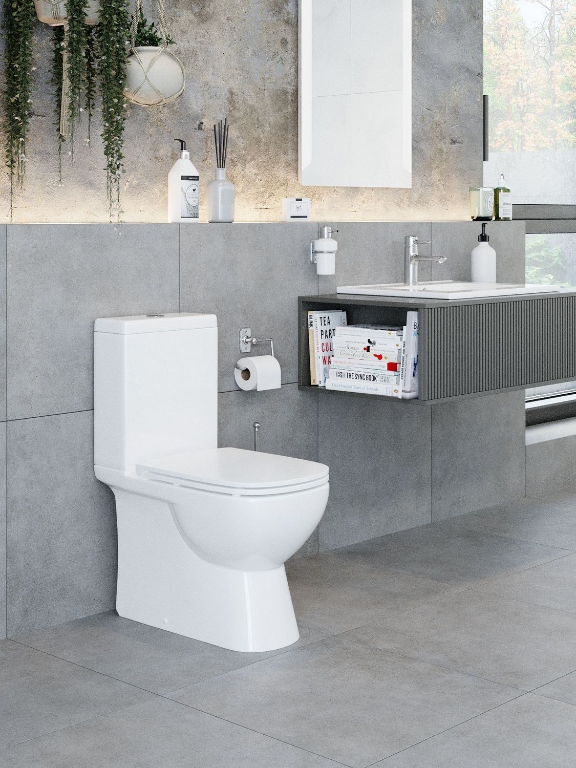 Унитаз-компакт Sanita Luxe Quadro Slim, QDRSLCC01151022