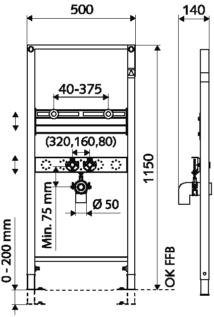 Инсталляция для умывальника Schell Montus, 030740099