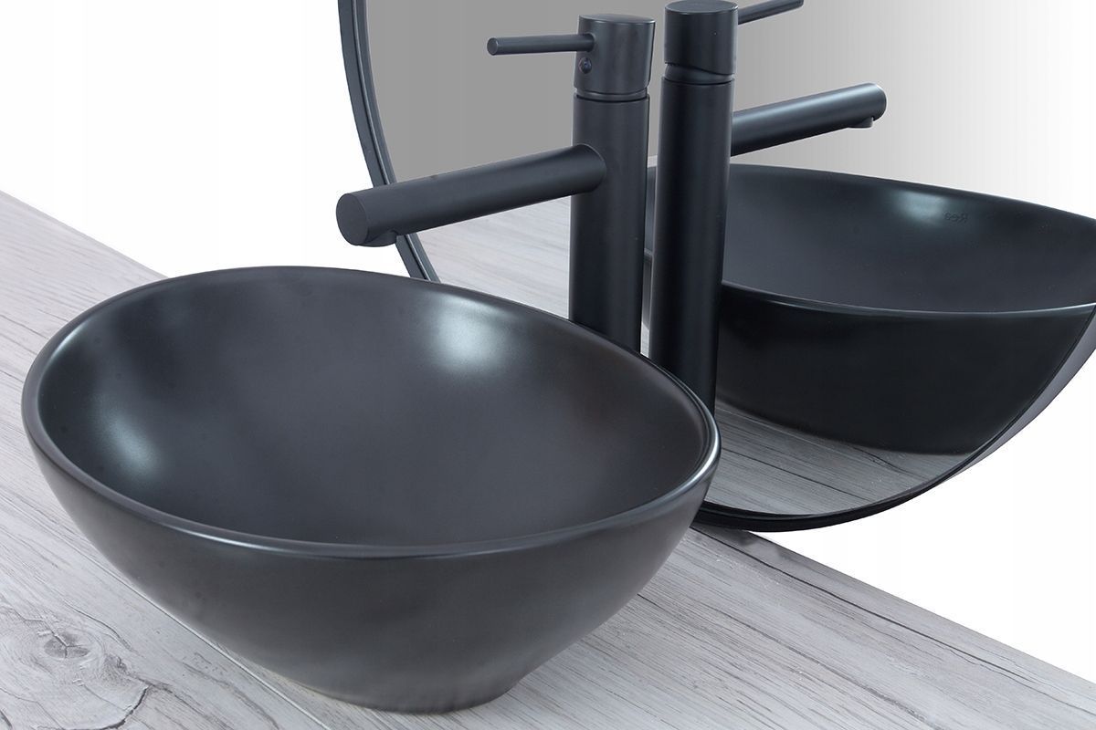 Умывальник Rea Sofia Black Matt 41x34.5, REA-U0333