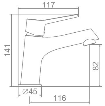 Смеситель для умывальника Ledeme L1069