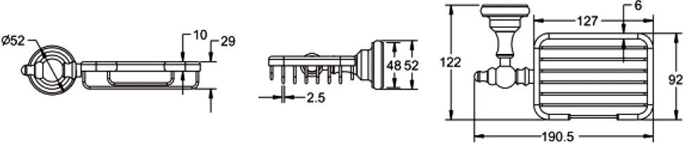 Мыльница метал Rose, RG1104