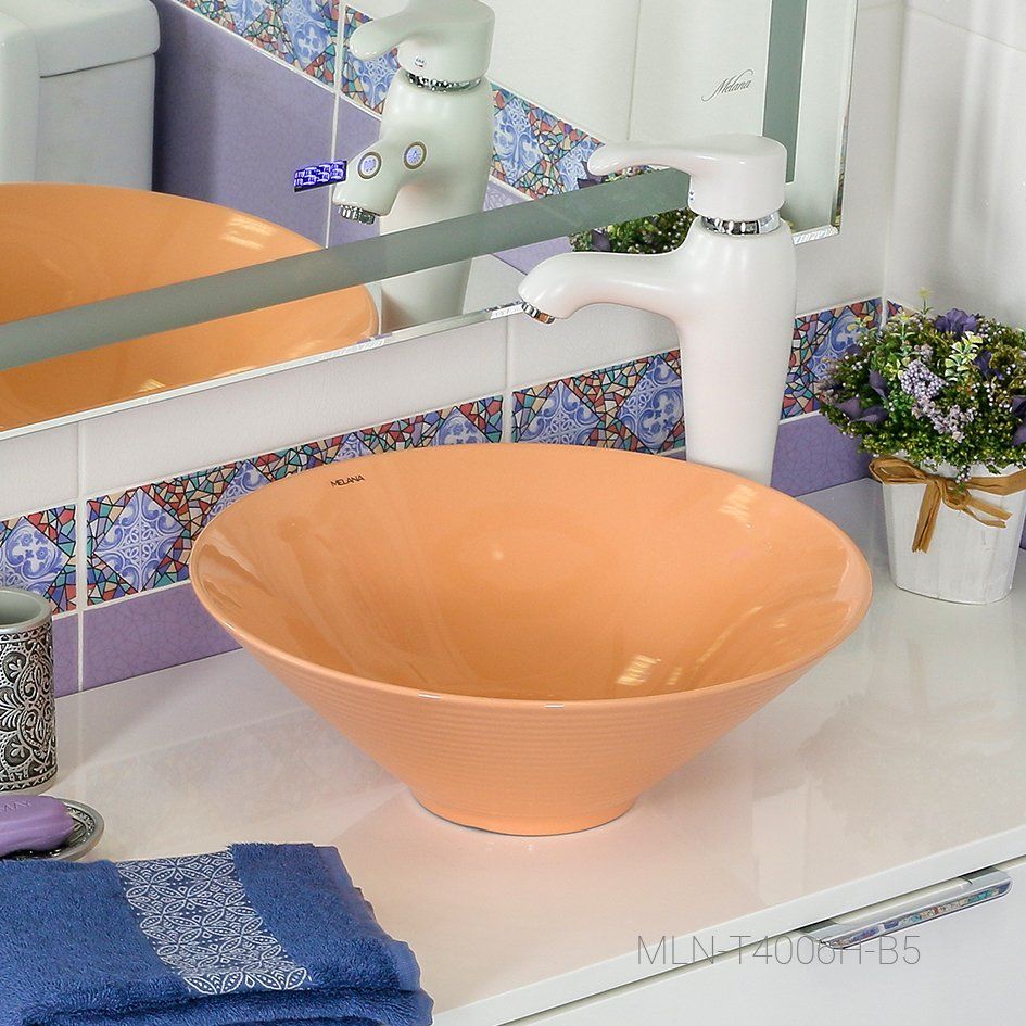 Раковина Melana MLN-7020-B5 (персиковая), 7020-B5-806