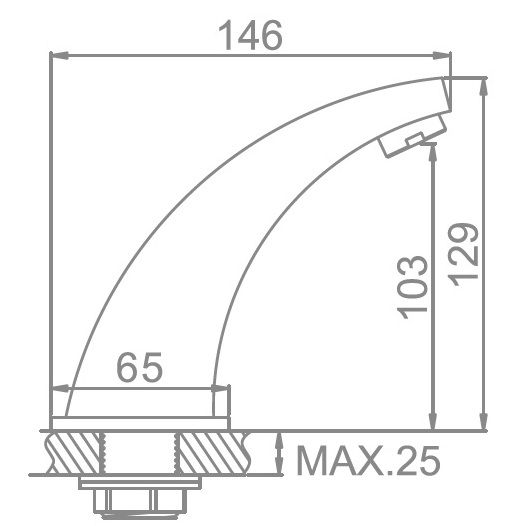 Смеситель для умывальника сенсорный Ledeme L1055-13