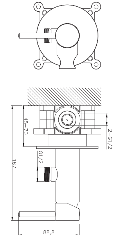 Система для биде скрытого монтажа Omnires Y, SYSYBI2CR