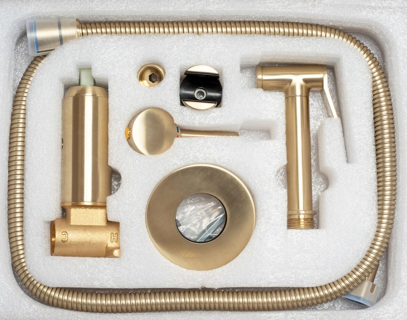 Смеситель для биде Rea Lungo Loop Matt Gold, REA-B6311