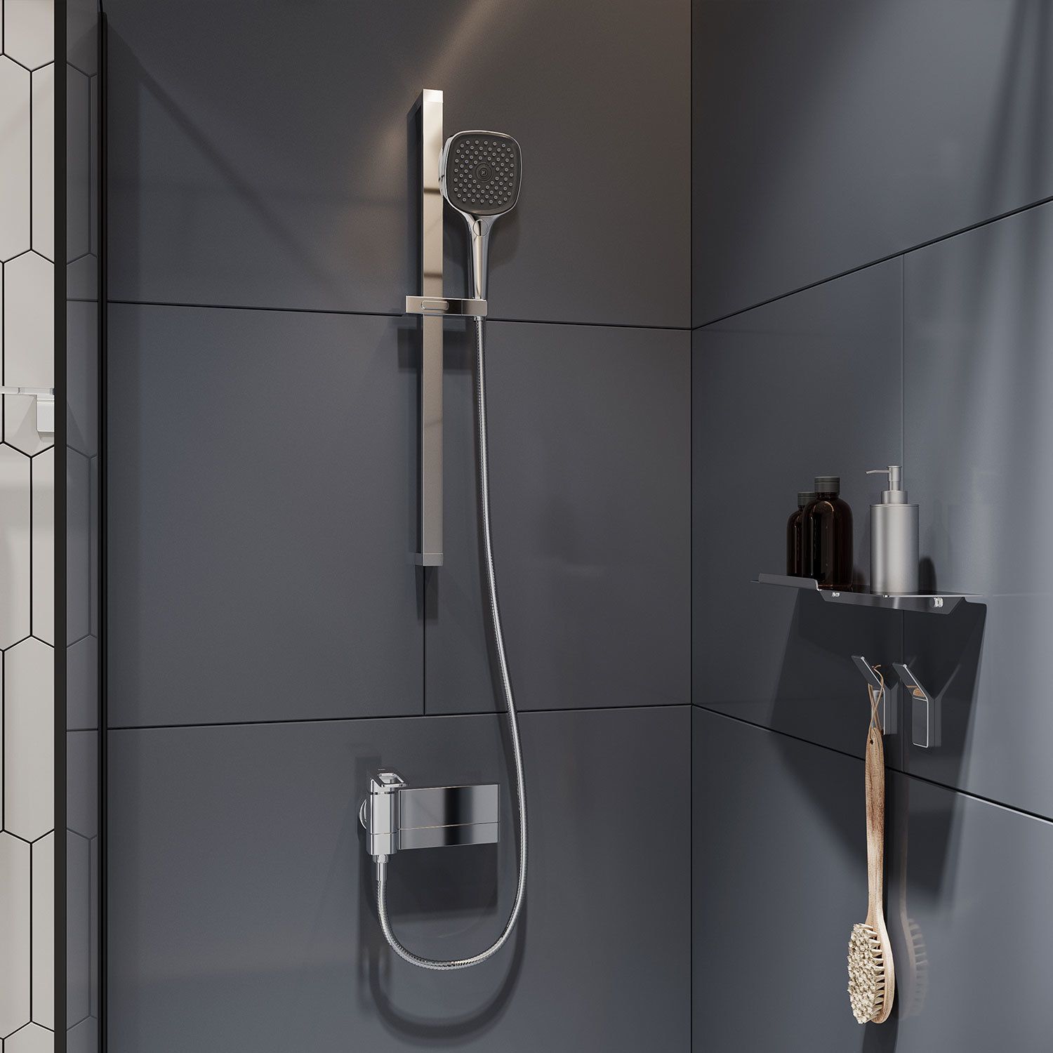 Лейка для душа, хром, Iddis, SLI3F0Ci18