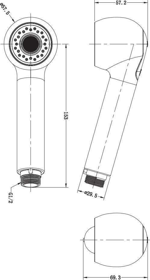 Кухонный ручной душ Omnires, PS07CR