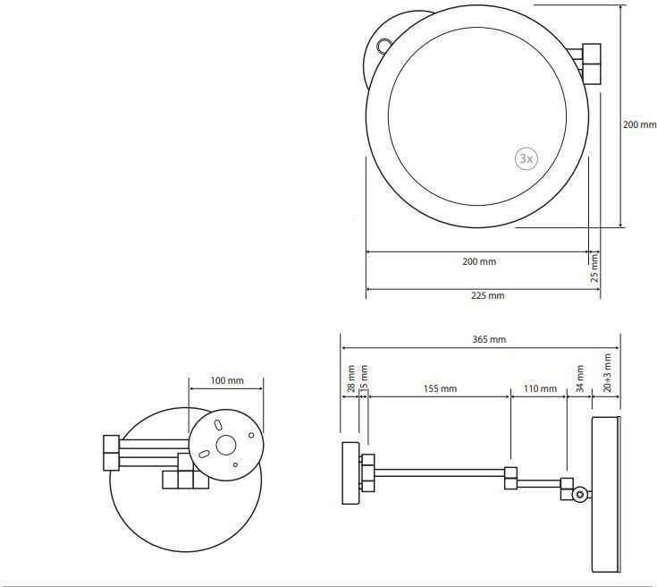 Косметическое зеркало Bemeta Dark, 116101770