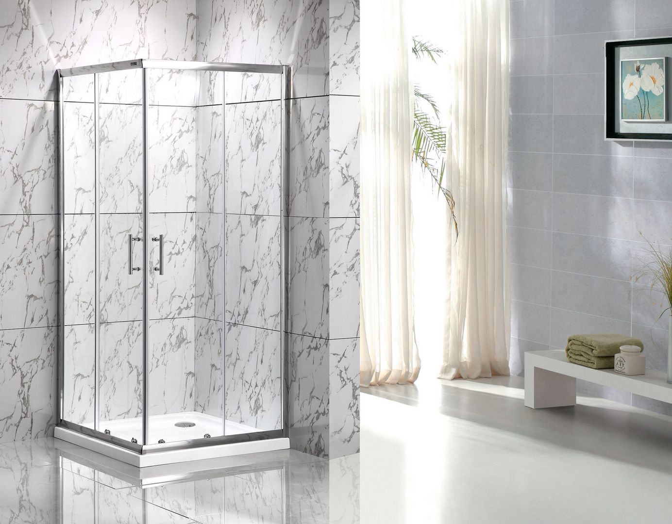 Душевой уголок Roxen Caspia 90x90, 55060-90