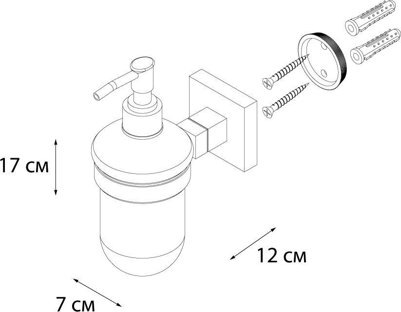 Дозатор жидкого мыла Fixsen Metra, FX-11112