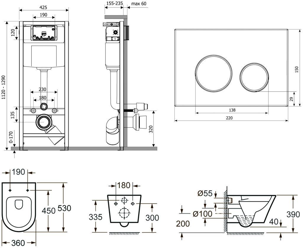 Комплект 7 в 1 Lavinia Boho Relfix Biore Rimless, 87040104