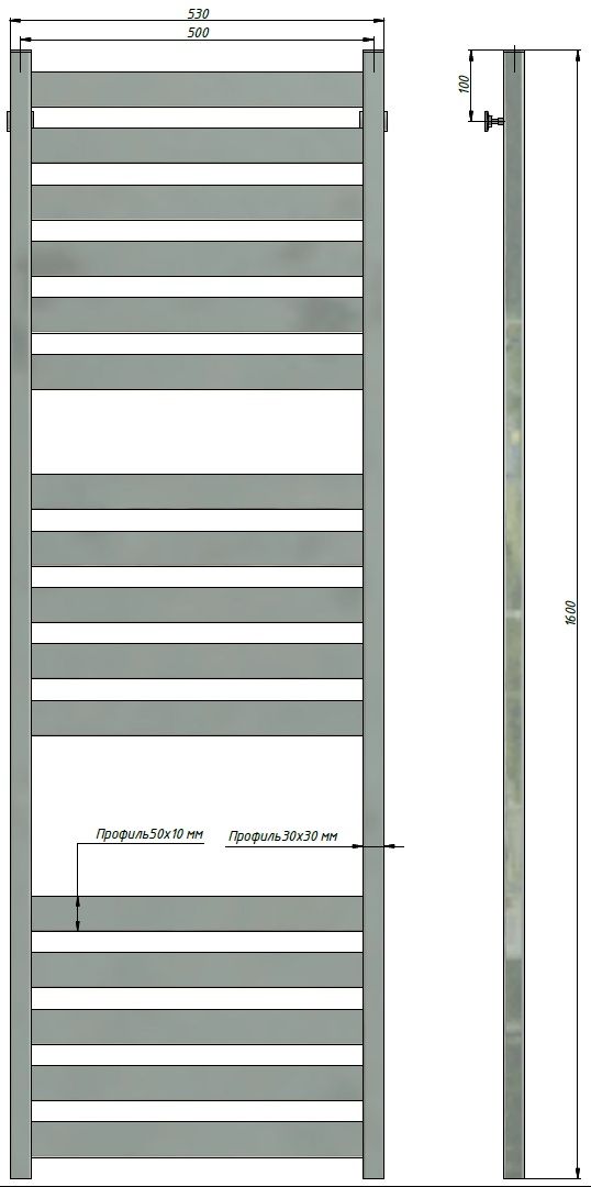 Полотенцесушитель Stinox Sanremo Luxe 50x160
