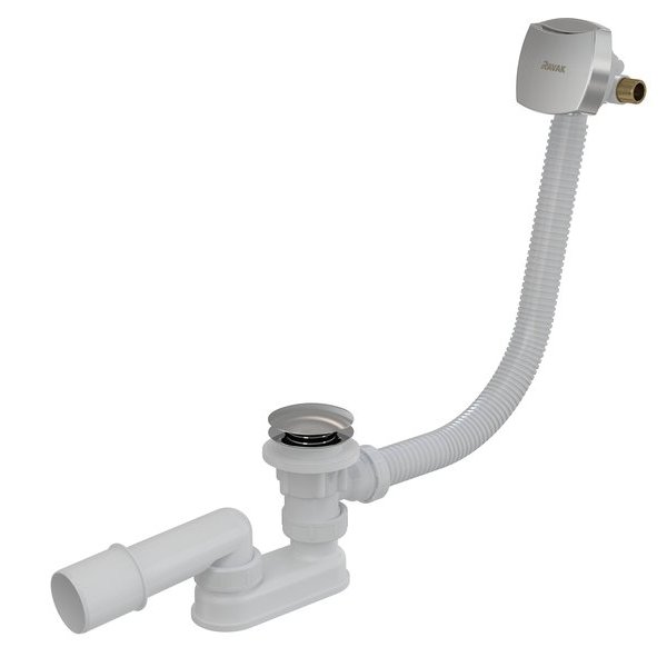 Сточный комплект с заполнением переливом Ravak Click-Clack хром 800 мм (квадратный), X01505