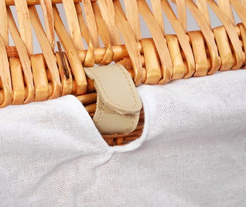 Плетеная корзина для белья с крышкой WasserKRAFT Ammer, WB-370-M