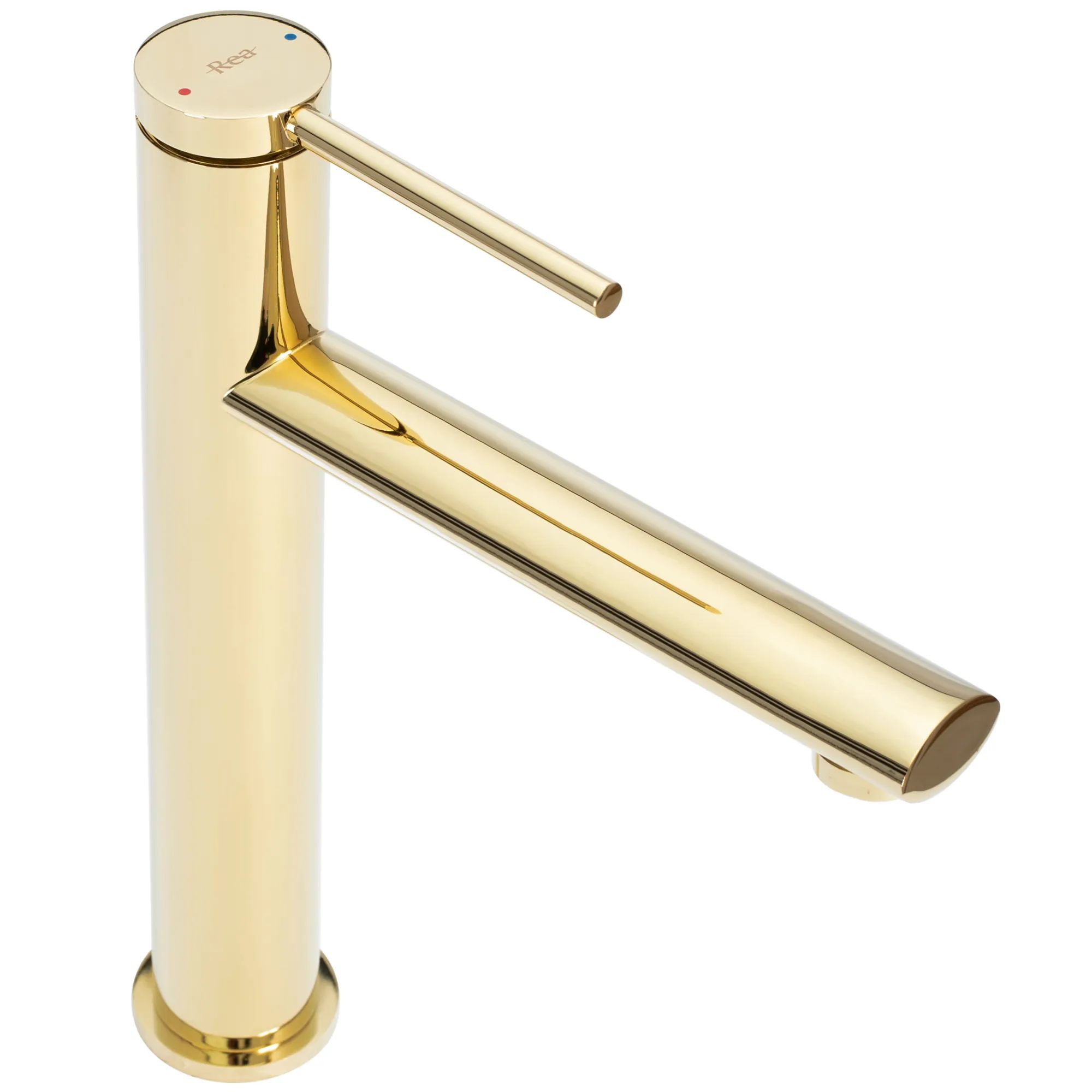 Смеситель для умывальника высокий Rea Oval L.Gold, REA-B6513