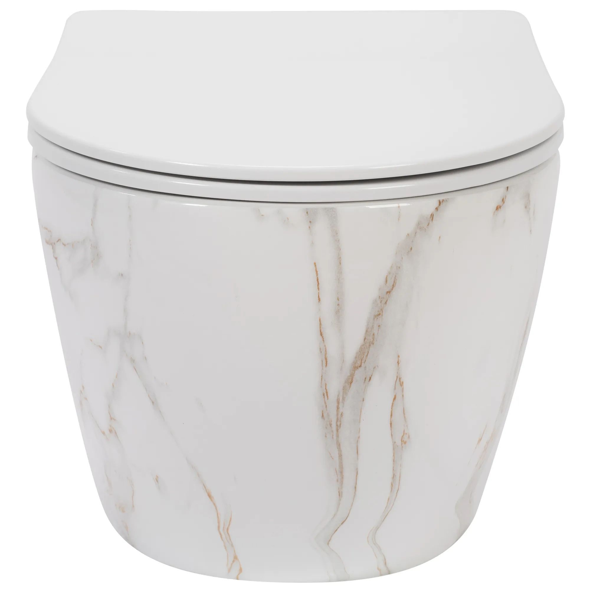 Унитаз подвесной Rea Carlos Slim Rimless Aiax Shiny, REA-C6385