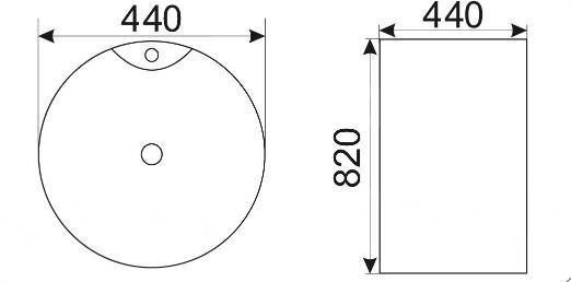 Раковина для ванной Ceramalux 46x46, NB135