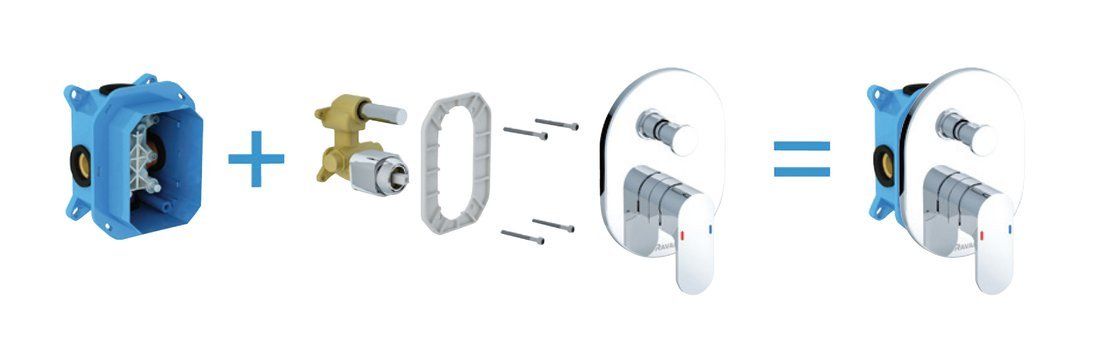 Механизм скрытого монтажа Ravak R-Box 070.50, X070052