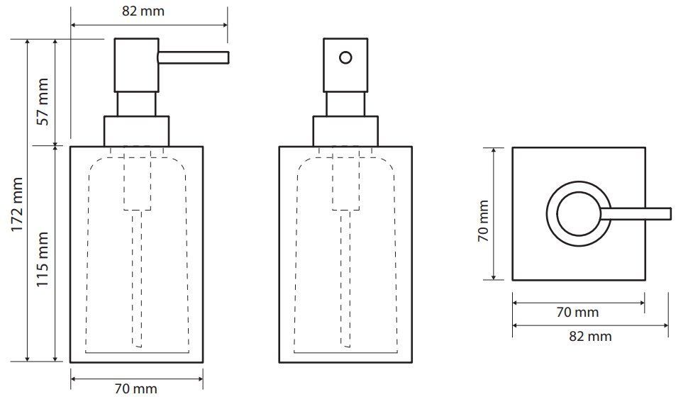 Дозатор жидкого мыла синий Bemeta Vista, 120109016-102