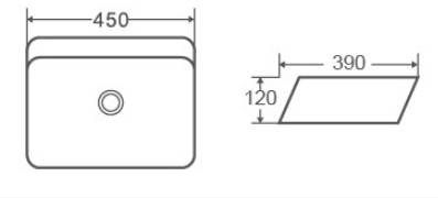 Раковина для ванной Ceramalux 45x39, 2242