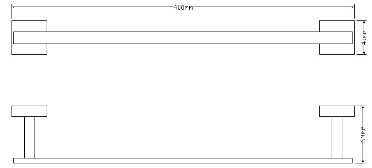 Вешалка для полотенца 40 см Omnires Lift, 8124ACR