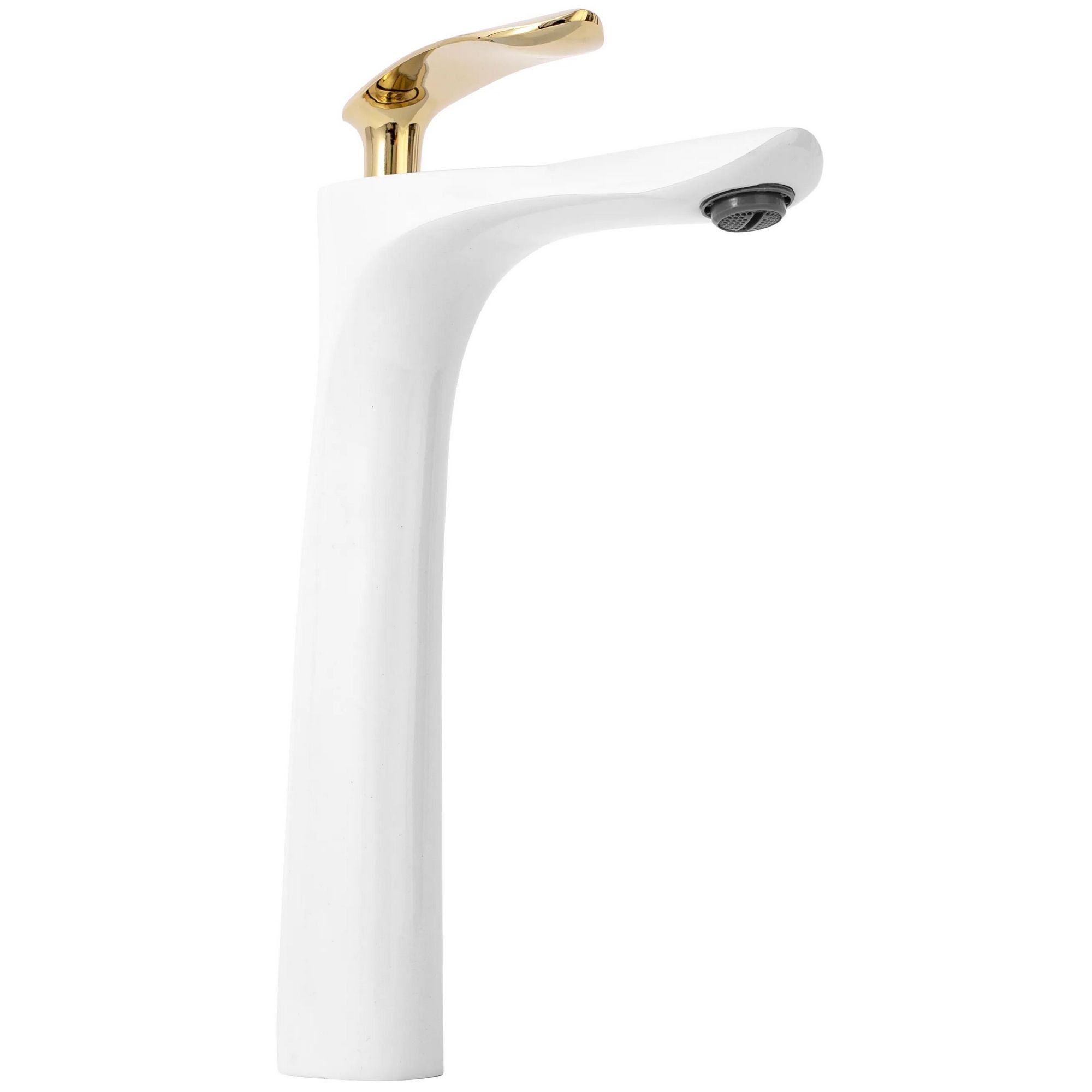Смеситель для умывальника высокий Rea Orbit White/Gold, REA-B2053