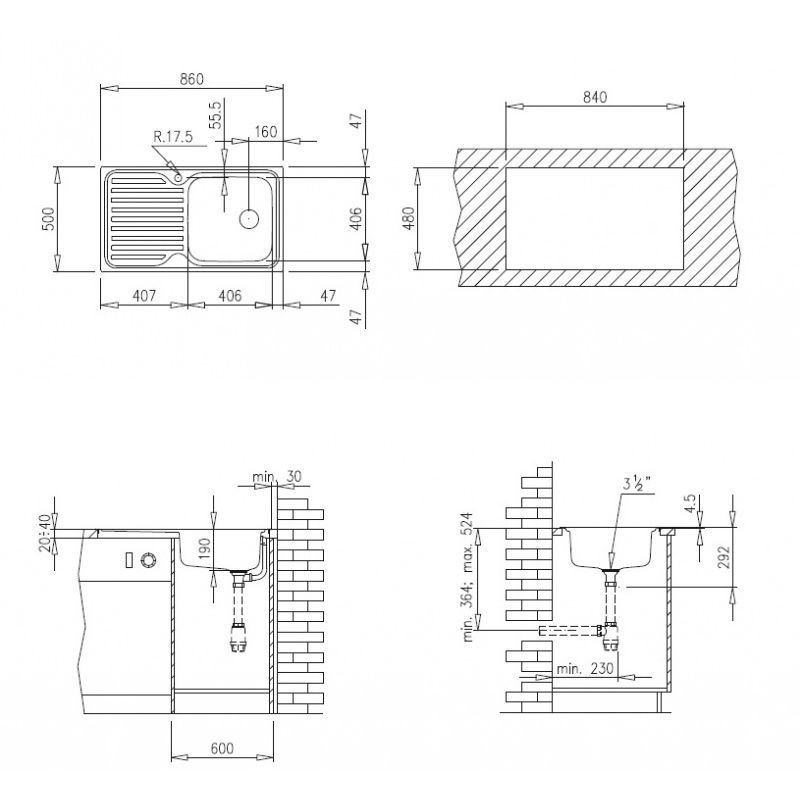 Кухонная мойка Teka Classico 1C 1E, 10119056