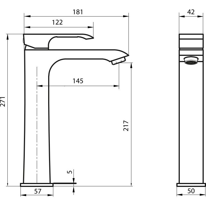 Смеситель для накладной раковины Ahti Kerava Gold, KA202001