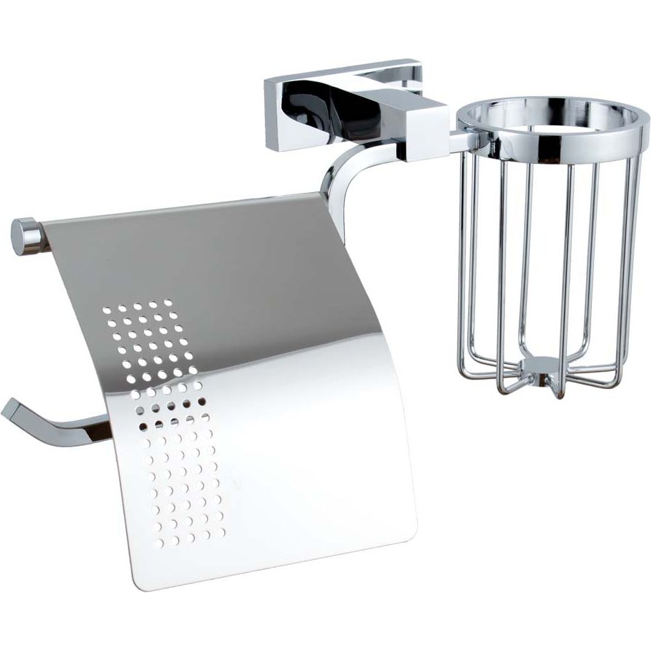 Держатель туалетной бумаги закрытый с держателем освежителя Vivi Felice Exclusivo B 1007-S