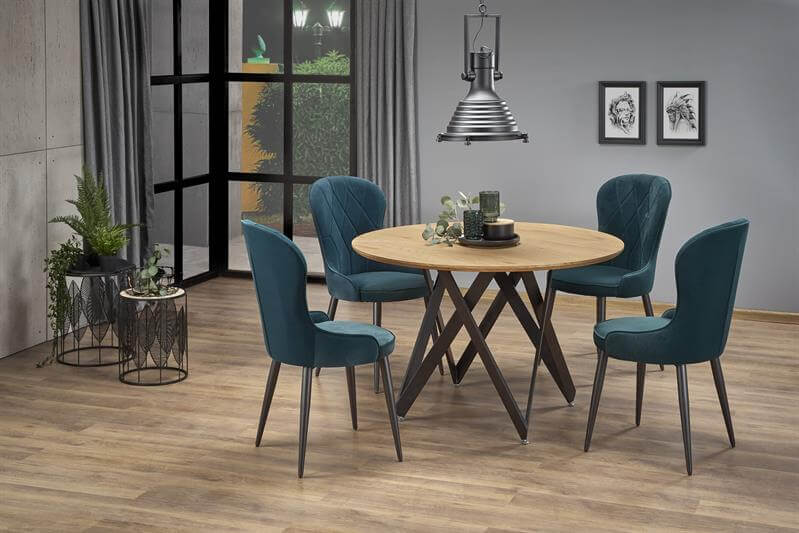 Стол обеденный Halmar Mozambik дуб золотой/черный, V-CH-MOZAMBIK-ST