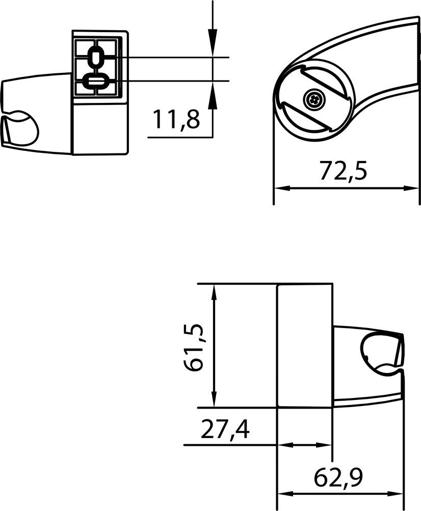 Держатель для лейки, 040, Iddis, 040CP00I53