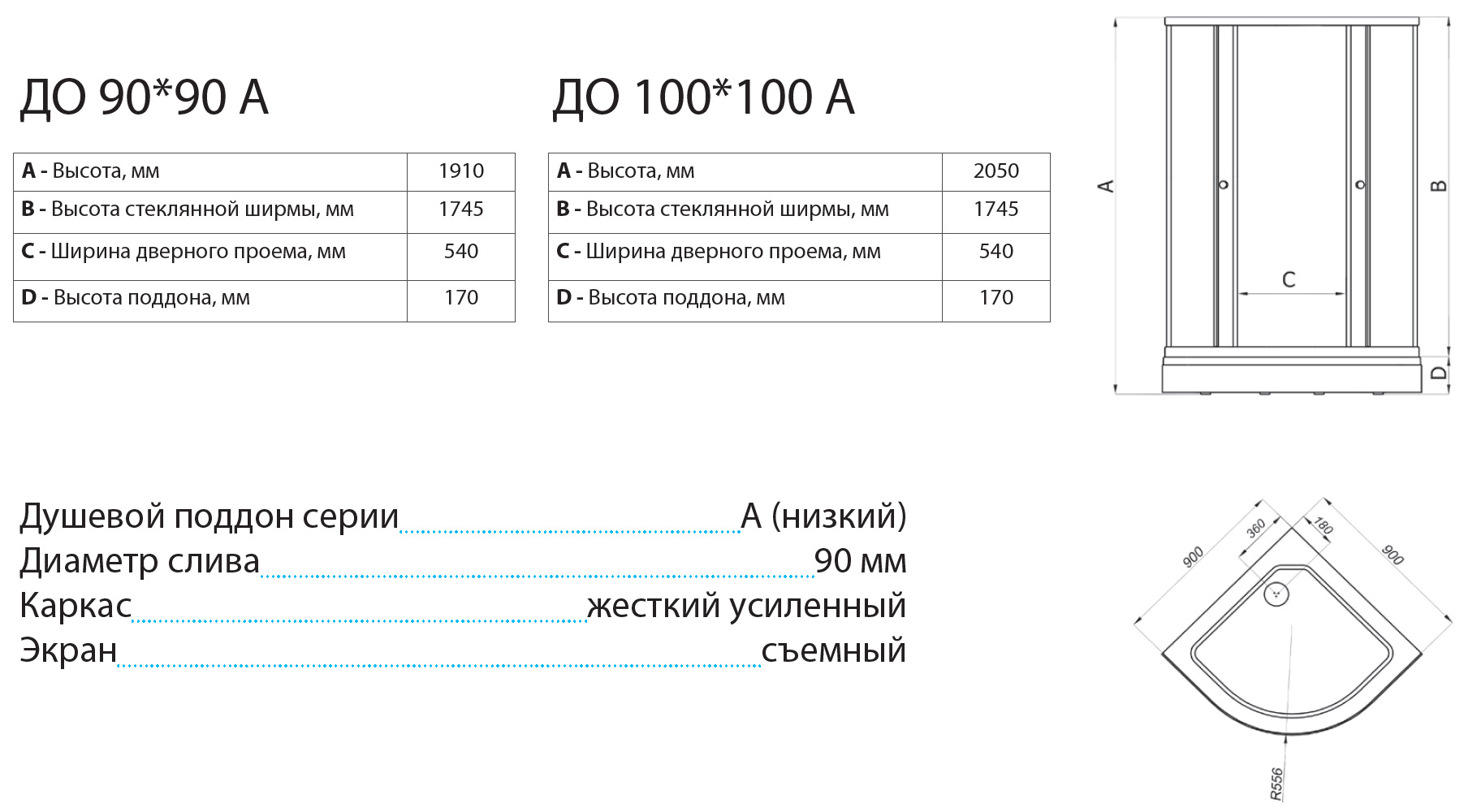 Душевой уголок Triton Ультра А1