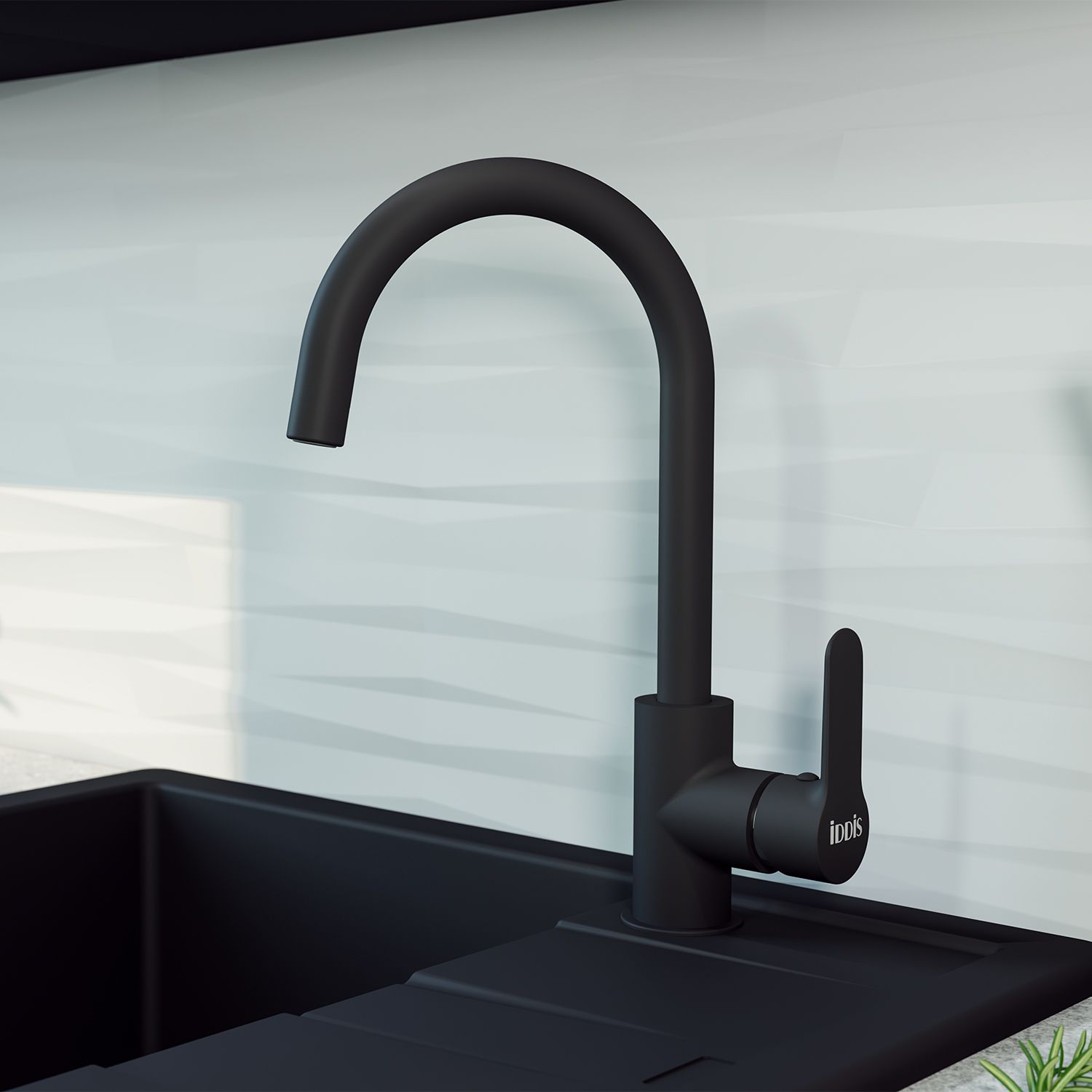 Смеситель для кухни, черный, Iddis Cuba, CU5BLJ0i05