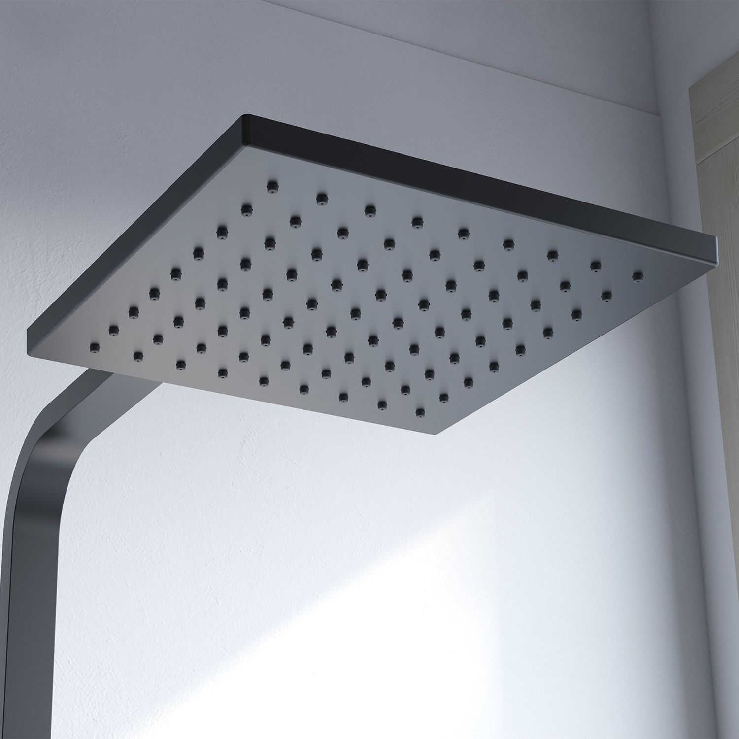 Смеситель с верхним душем, черный, Iddis Bild, BILBL1Fi06