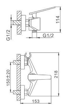 Смеситель для гигиенического душа Frap F2058
