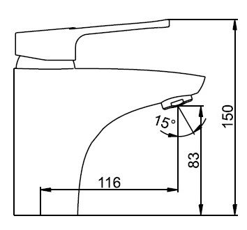 Смеситель для умывальника Ledeme L1057