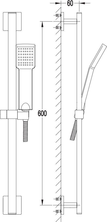 Душевой гарнитур Omnires, ANGEL-SCR