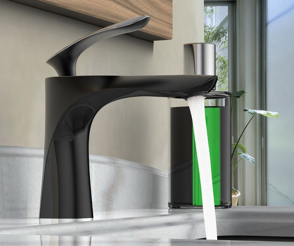 Смеситель для умывальника Vivi Felice 9030 Nero Lucido