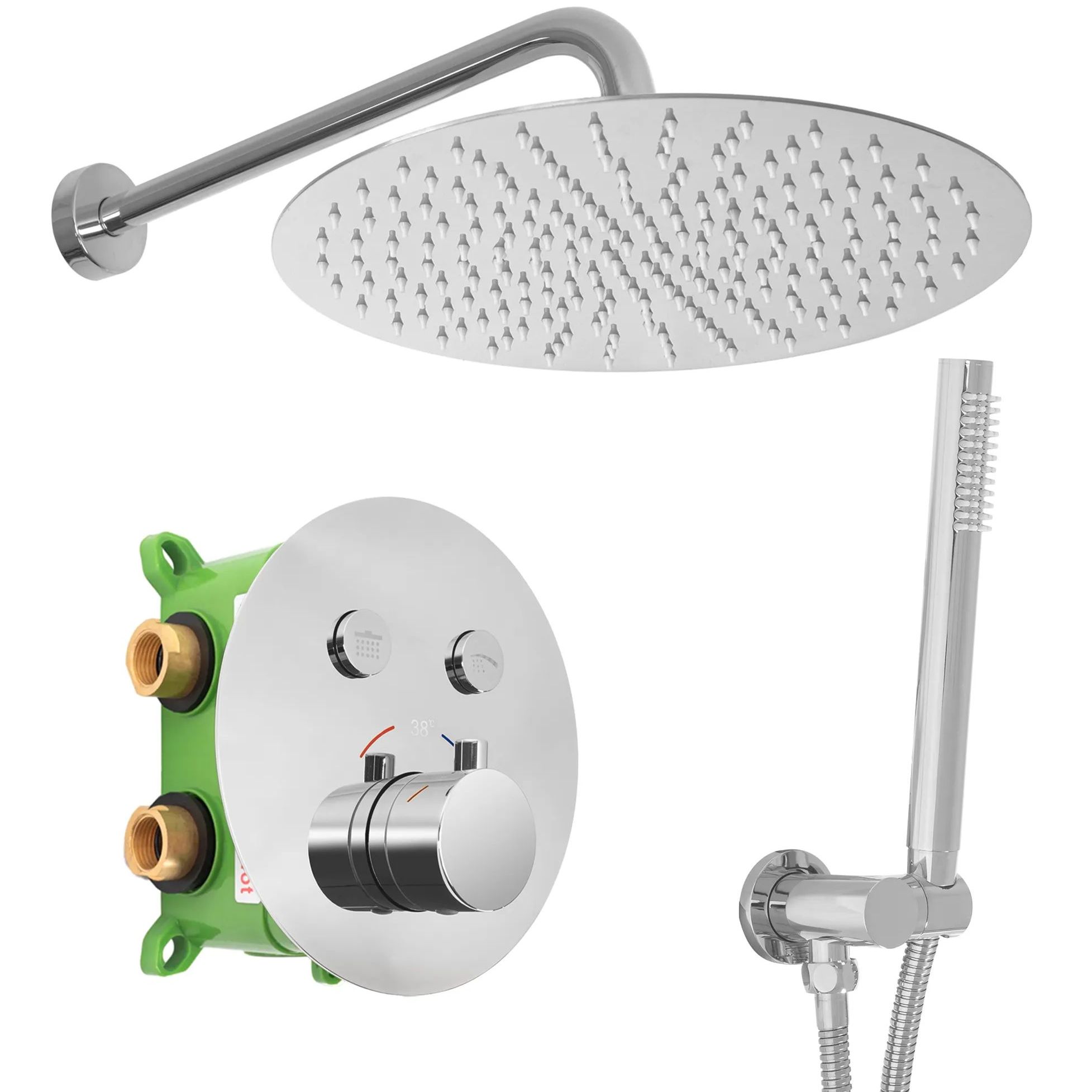 Комплект Rea Lungo Miler Termostat Chrome, REA-P6715