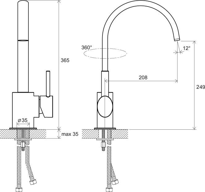 Смеситель для умывальника, кухни Ravak Freedom FM 0.16.00, X070090