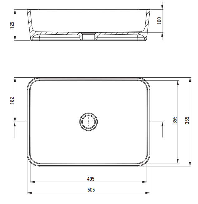 Умывальник накладной Deante Hiacynt New 50x36, CDY_6U5S