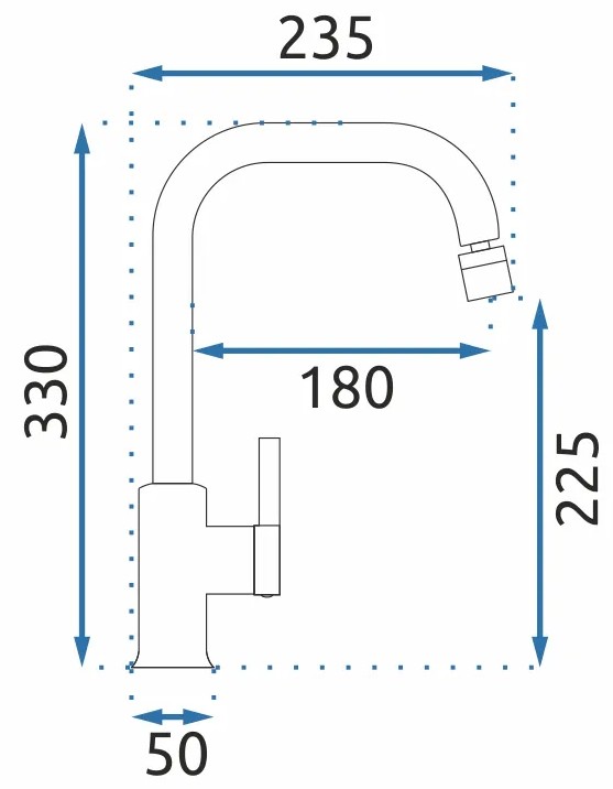 Смеситель для кухни Rea Polo Chrome, REA-B9940