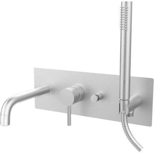 Смеситель для ванны встраиваемый Paffoni Light нержавеющая сталь, LIG001ST