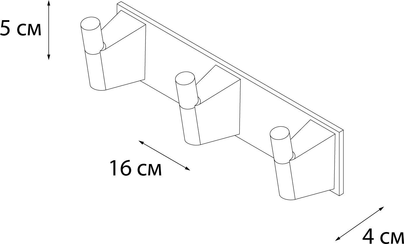 Планка 3 крючка Fixsen Trend, FX-97805-3